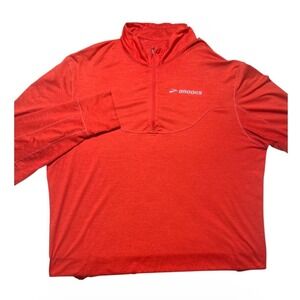 Brooks Running Mens Sz XL Dash Quarter Zip 2.0 LS Performance Shirt  -2197